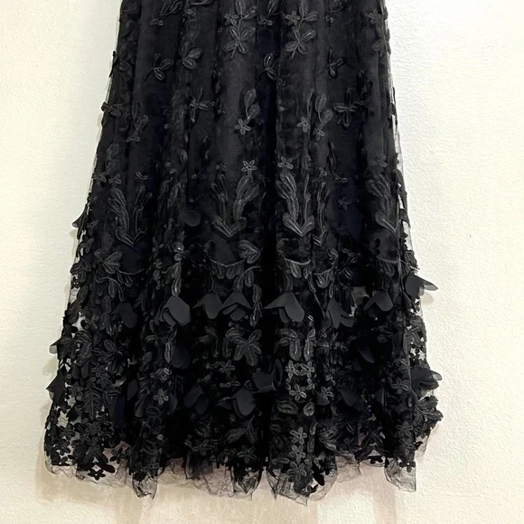 darleen v-neck embroidered mesh cocktail dress Dress the Population Women's Darleen V Neck Embroidered Mesh Cocktail Dress  Black Size Medium